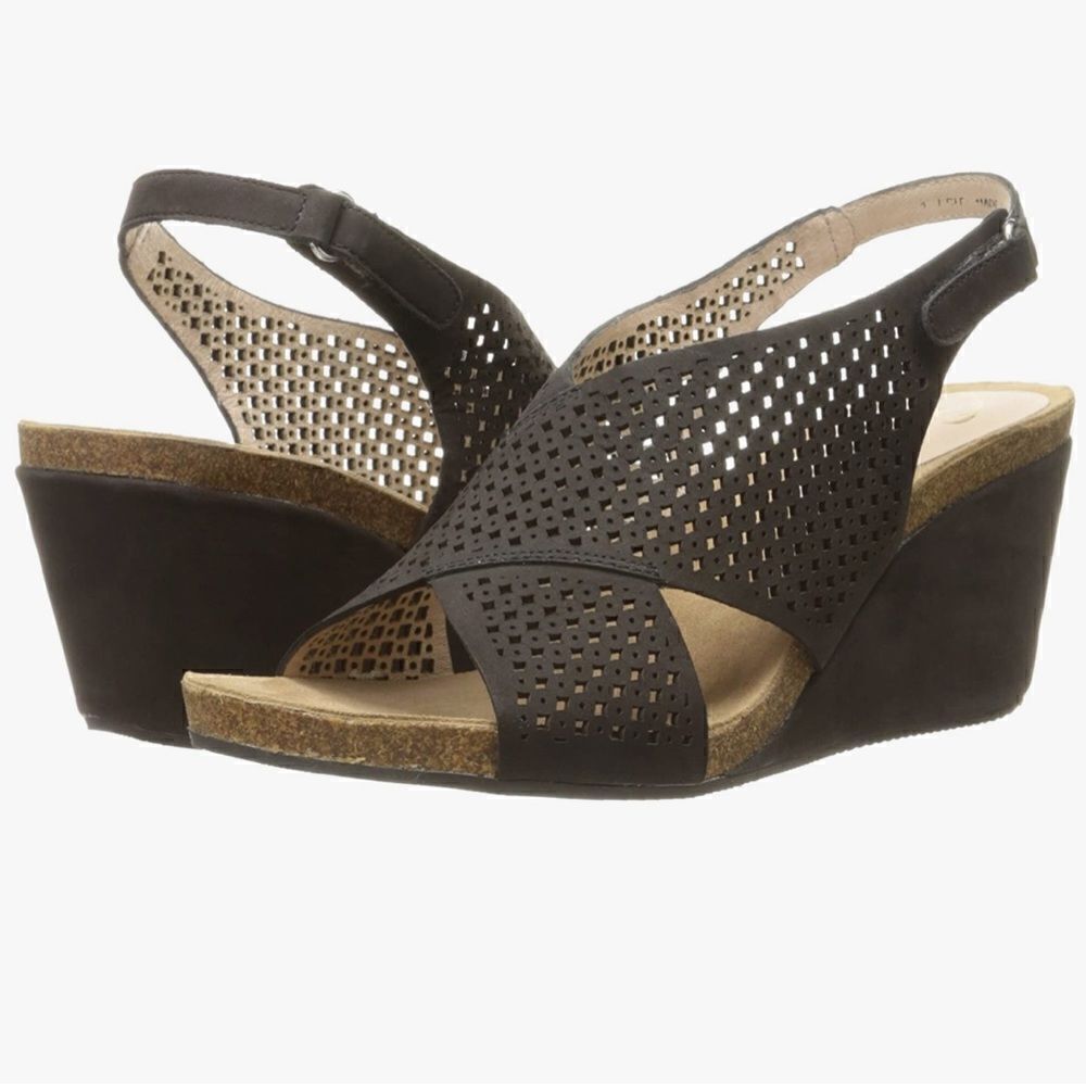Sudini NEW Brown Britt Wedge Sandals